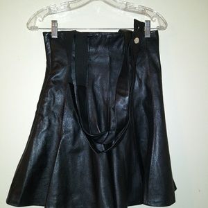 Skirt with overalls